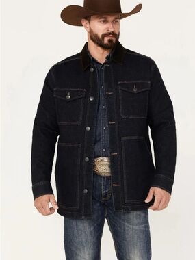 Blue Ranchwear Rancher Flannel Lined Denim Jacket
